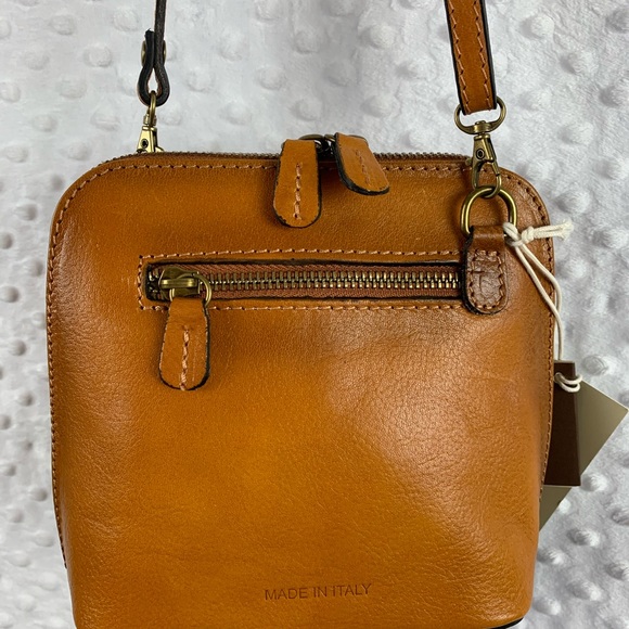PRATESI FIRENZE Purse Crossbody Style Bruce Volterra in Cognac NWT - Picture 5 of 8
